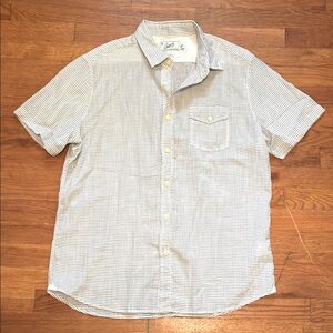 Grayers Men's White and Gray Striped Button Down Shirt